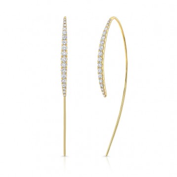 YELLOW GOLD INSPIRED FASHION DIAMOND EARRINGS