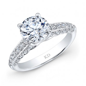 WHITE GOLD PRONG DIAMOND ENGAGEMENT RING