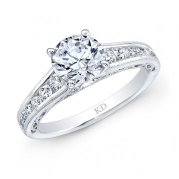 WHITE GOLD PRONG DIAMOND ENGAGEMENT RING