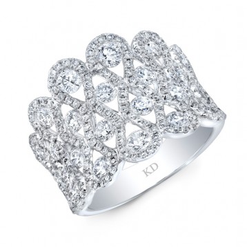 WHITE GOLD INSPIRED FASHION DIAMOND RING