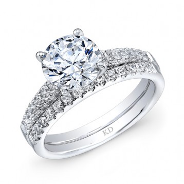 WHITE GOLD CLASSIC DIAMOND ENGAGEMENT SET