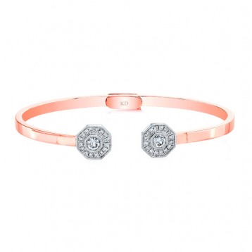 ROSE GOLD INSPIRED FASHION DIAMOND BANGLE