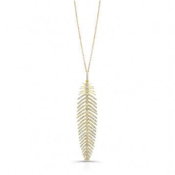 YELLOW GOLD INSPIRED FASHION DIAMOND PENDANT