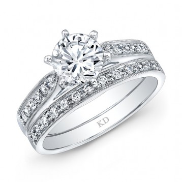 WHITE GOLD CLASSIC DIAMOND ENGAGEMENT SET