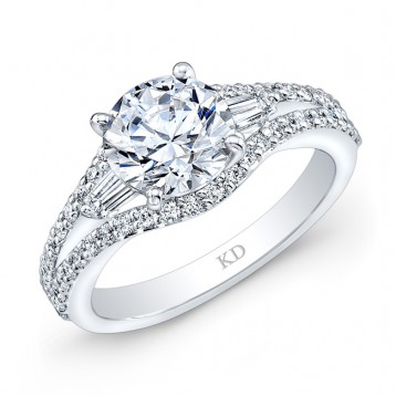 WHITE GOLD INSPIRED VINTAGE DIAMOND ENGAGEMENT RING