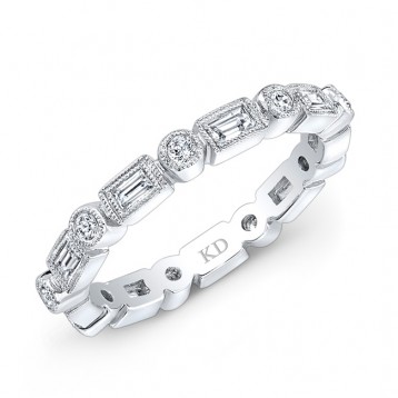 WHITE GOLD FASHION BLEND DIAMOND BAND 