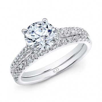 WHITE GOLD CLASSIC DIAMOND ENGAGEMENT SET
