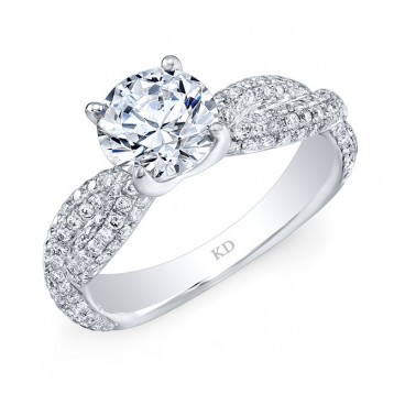 WHITE GOLD CONTEMPORARY DIAMOND ENGAGEMENT RING