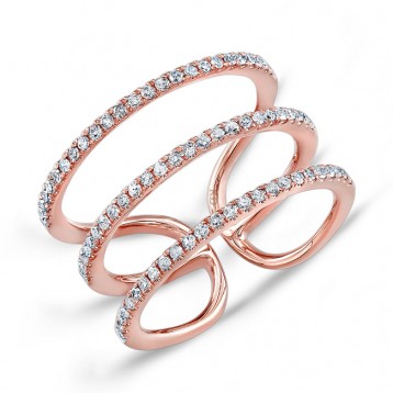 ROSE GOLD INSPIRED FASHION DIAMOND RING