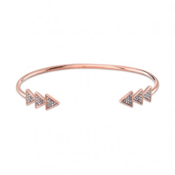 ROSE GOLD INSPIRED TRENDY DIAMOND BANGLE