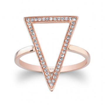 ROSE GOLD STYLISH V DIAMOND RING