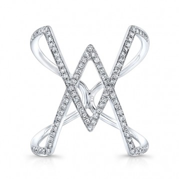 WHITE GOLD INSPIRED RHOMBUS DIAMOND RING