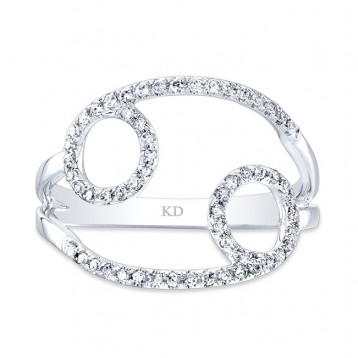 WHITE GOLD INFINITY CIRCLE FASHION DIAMOND RING