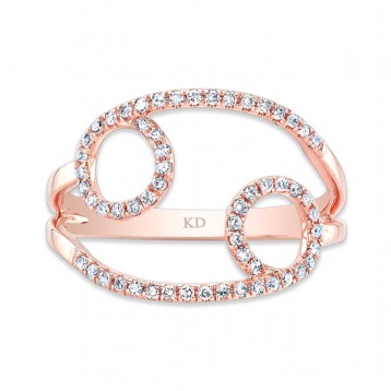ROSE GOLD INFINITY CIRCLE FASHION DIAMOND RING