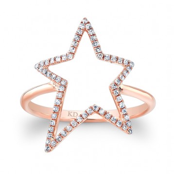 ROSE GOLD INSPIRED STAR DIAMOND RING