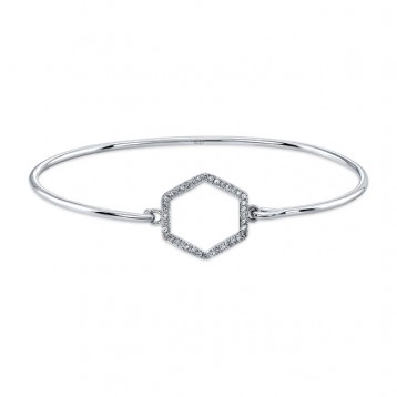 WHITE GOLD CONTEMPORARY DIAMOND BANGLE