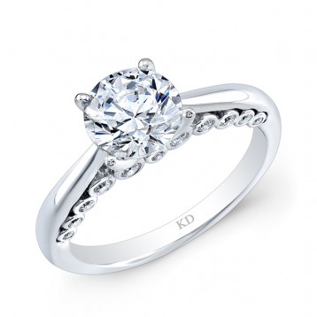 WHITE GOLD CLASSIC DIAMOND ENGAGEMENT RING