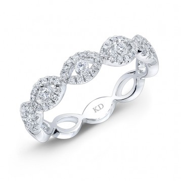 WHITE GOLD TWISTED DIAMOND INFINITY BAND
