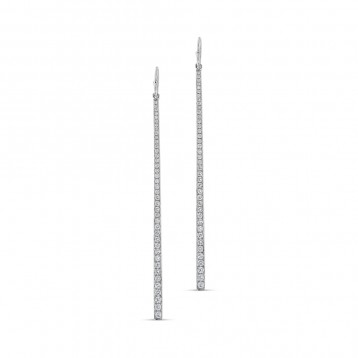 WHITE GOLD STILETTO FASHION DIAMOND EARRINGS