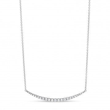 WHITE GOLD INSPIRED FASHION DIAMOND NECKLACE