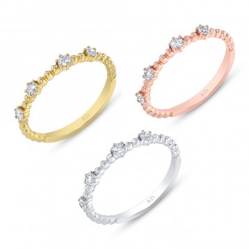 WHITE GOLD ELEGANT STACKABLE DIAMOND RING