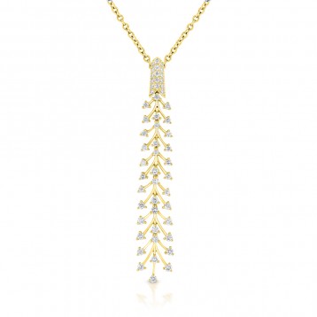 YELLOW GOLD DAZZLING FASHION DIAMOND PENDANT