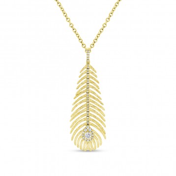 YELLOW GOLD INSPIRED FASHION DIAMOND PENDANT