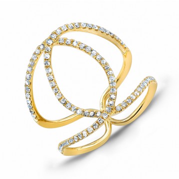 YELLOW GOLD CONTEMPORARY DIAMOND RING