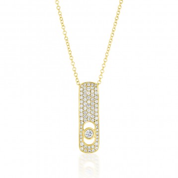 YELLOW GOLD INSPIRED FASHION DIAMOND PENDANT