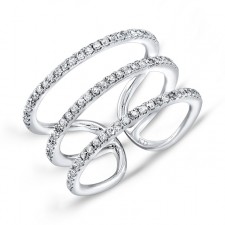 WHITE GOLD INSPIRED FASHION DIAMOND RING