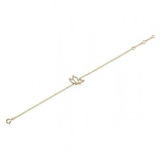 YELLOW GOLD STYLISH BUTTERFLY DIAMOND BRACELET