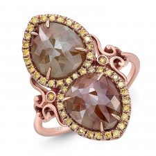 ROSE GOLD CONTEMPORARY ROUGH DIAMOND RING