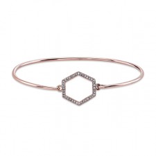 ROSE GOLD CONTEMPORARY DIAMOND BANGLE