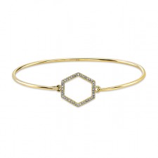 YELLOW GOLD CONTEMPORARY DIAMOND BANGLE