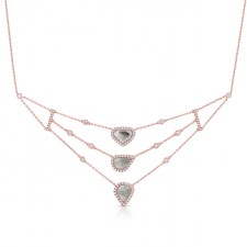 ROSE GOLD CONTEMPORARY ROUGH DIAMOND NECKLACE