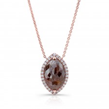 ROSE GOLD CONTEMPORARY ROUGH DIAMOND PENDANT