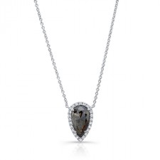 WHITE GOLD CONTEMPORARY ROUGH DIAMOND PENDANT