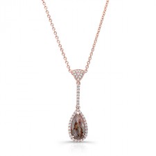 ROSE GOLD CONTEMPORARY ROUGH DIAMOND PENDANT