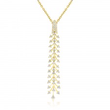YELLOW GOLD DAZZLING FASHION DIAMOND PENDANT