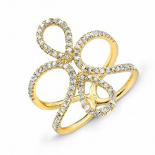 YELLOW GOLD CONTEMPORARY DIAMOND RING