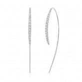 WHITE GOLD INSPIRED FASHION DIAMOND EARRINGS