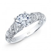 WHITE GOLD INSPIRED VINTAGE DIAMOND ENGAGEMENT RING