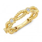 YELLOW GOLD INSPIRED TWISTED DIAMOND FASHION BAND