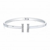 WHITE GOLD CONTEMPORARY DIAMOND BANGLE