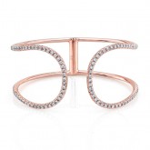 ROSE GOLD INSPIRED TRENDY DIAMOND BANGLE