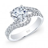 WHITE GOLD FASHION SWIRLED DIAMOND BRIDAL RING
