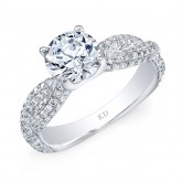 WHITE GOLD CONTEMPORARY DIAMOND ENGAGEMENT RING