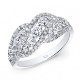 WHITE GOLD INSPIRED TWISTED DIAMOND FASHION BAND