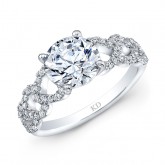 WHITE GOLD INSPIRED FASHION DIAMOND BRIDAL RING