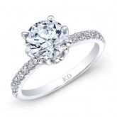 WHITE GOLD PRONG DIAMOND ENGAGEMENT RING